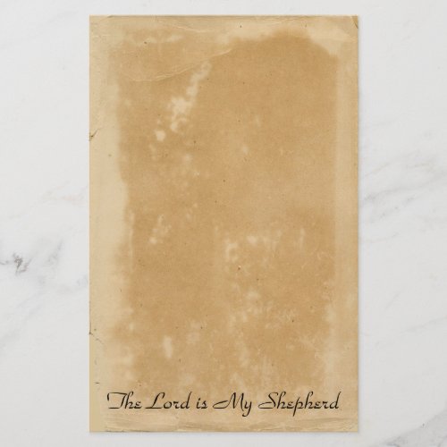 Psalm 23 Christian Bible Verse Ancient Parchment Stationery