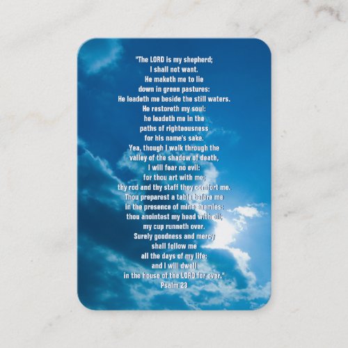Psalm 23 - Christian Business Card