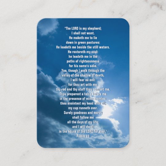 Psalm 23 Christian Business Card