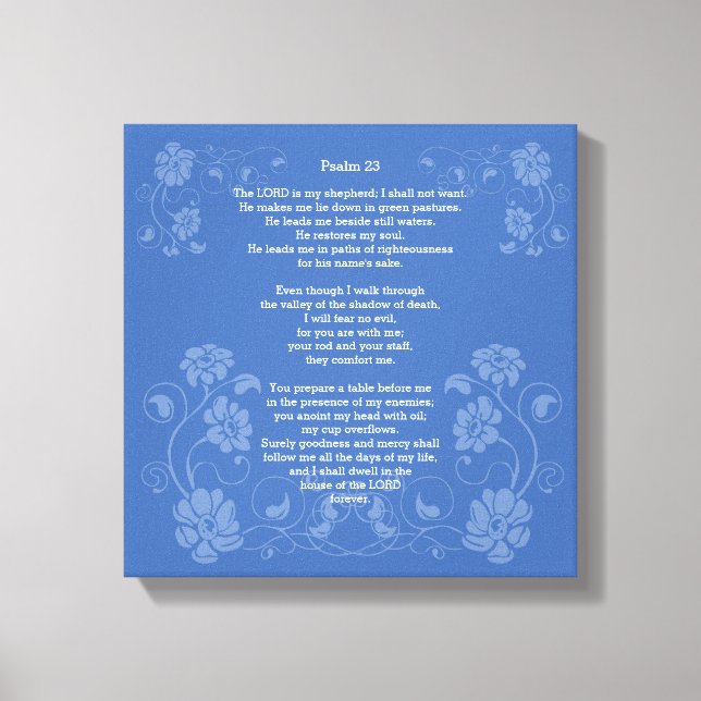 Psalm 23 ESV, Canvas Print (Front)