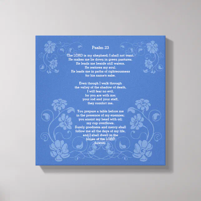 Psalm 23 ESV, Canvas Print | Zazzle