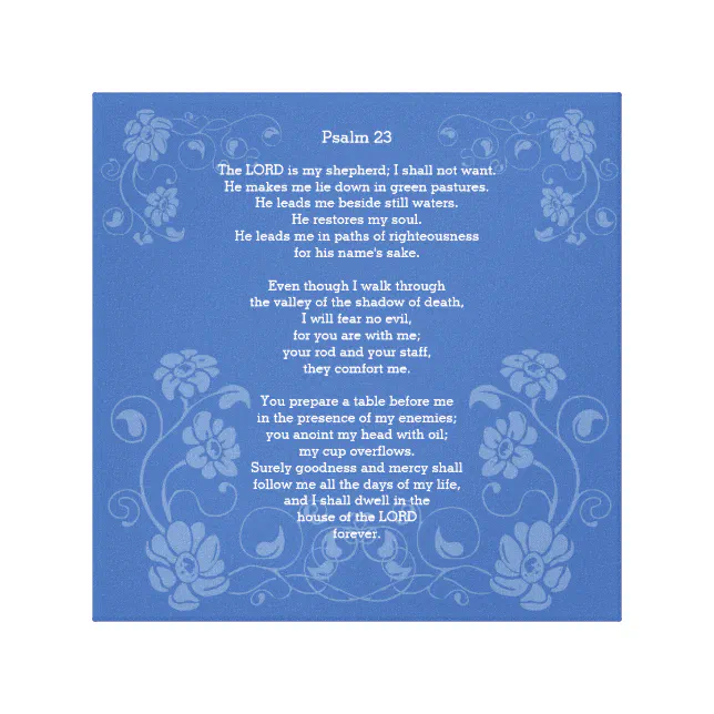Psalm 23 ESV, Canvas Print | Zazzle
