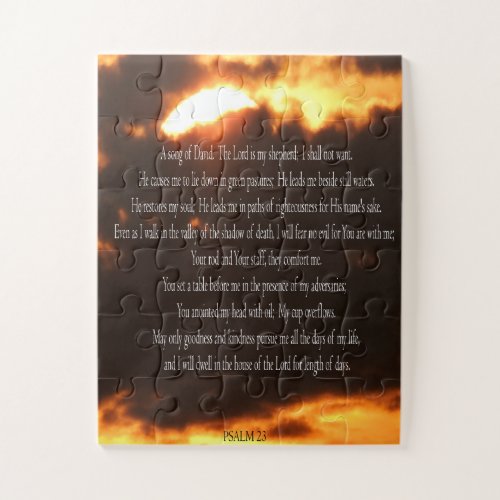 Psalm 23 Fire Sky Oversized pieces Easy Puzzle