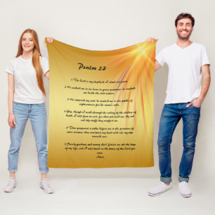 Psalm 23 fleece blanket