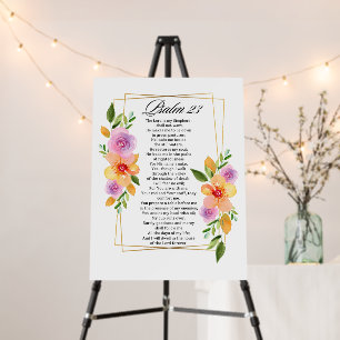 Psalm 23 Floral Geometric Frame Foam Board