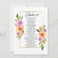 Psalm 23 Floral Geometric Frame