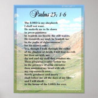 Psalm 23 Framable POSTER PRINT