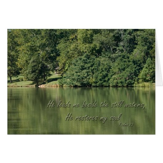 Psalm 23 He leads me beside the still waters Cards (Front Horizontal)