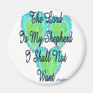 Psalm 23 hearts magnet
