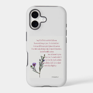 Psalm 23 I Lack Nothing Purple Floral iPhone case