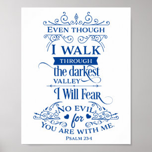 Psalm 23 - I Will Fear No Evil Poster