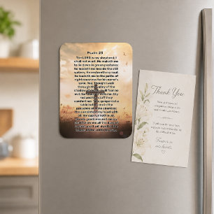 Psalm 23 Illuminated Cross Magnet