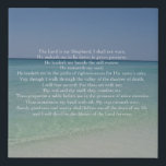 Psalm 23 Inspirational Christian Bible Verse Beach Faux Canvas Print<br><div class="desc">Beautiful beach poster with the 23rd psalm: The Lord is my shepherd. I shall not want. He maketh me to lie down in green pastures. He leadeth me beside the still waters. He restoreth my soul. This pretty Christian bible verse makes a wonderful gift for a church or religious friend....</div>