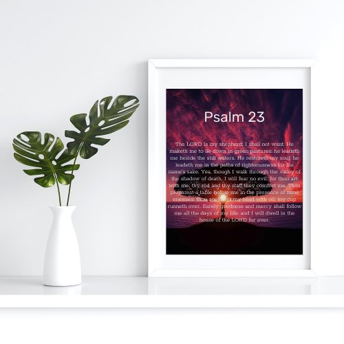 Psalm 23 Inspirational Poster