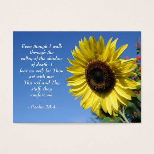 Psalm 23  - Inspirational Quotes - Wallet Card Business Card Template