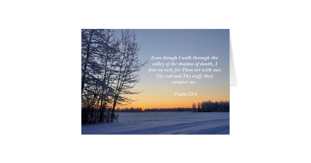 Psalm 23 - Inspirational Religious Poems Card | Zazzle