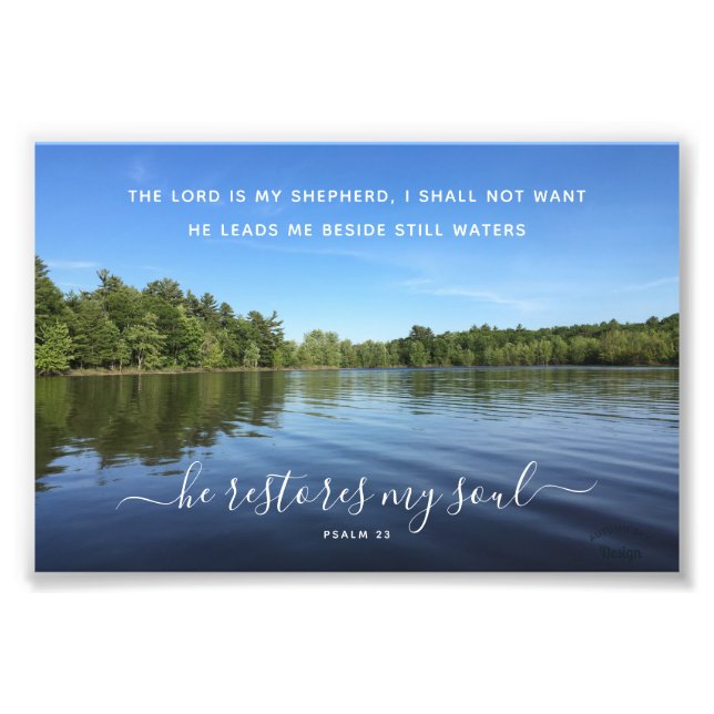 Psalm 23 Inspiring Landscape Photography Photo Print (Front)