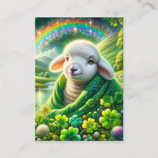 Psalm 23 KJV Cards - Bunny Lamb (Front)