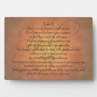 Psalm 23 KJV Christian Bible Verse Plaque