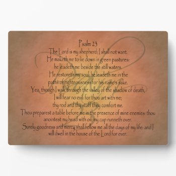 Psalm 23 Kjv Christian Bible Verse Plaque by TonySullivanMinistry at Zazzle