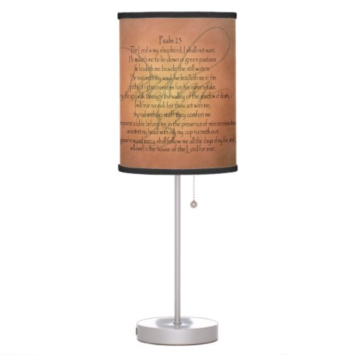 Psalm 23 KJV Christian Bible Verse Table Lamp