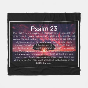 Psalm 23 KJV Christian Blanket