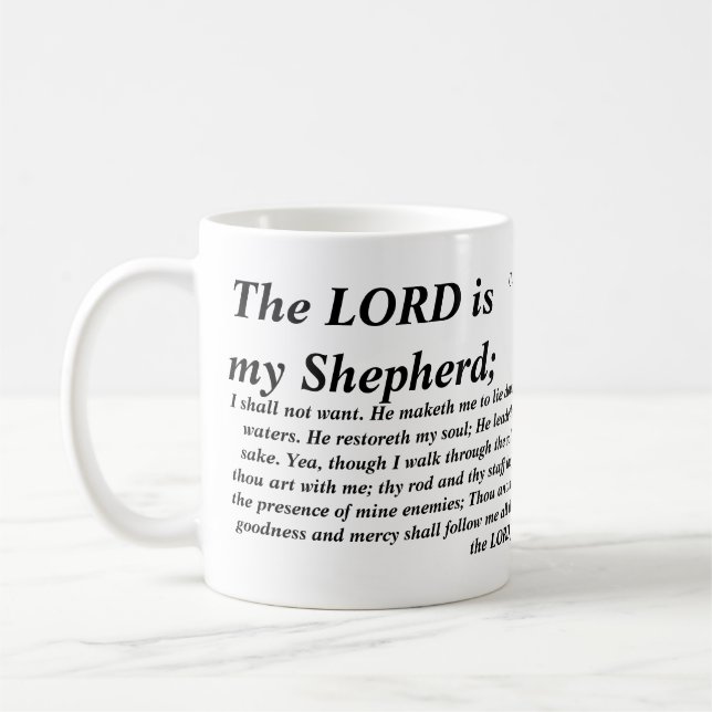 Psalm 23 - KJV- Mug (Left)