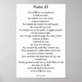 Psalm 23 KJV Poster