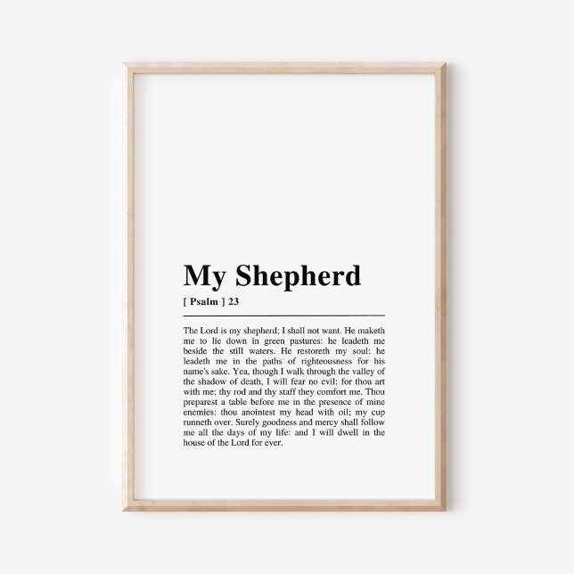 Psalm 23 KJV The Lord is my Shepherd  Poster (Creator Uploaded)