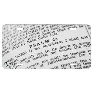 Psalm 23 license plate
