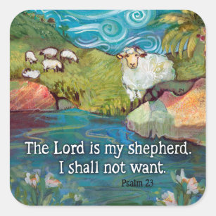 Psalm 23, Lord is my Shepherd sticker