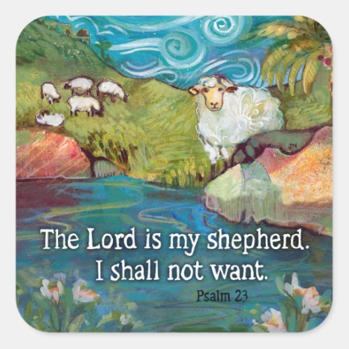 Psalm 23 Lord is my Shepherd sticker