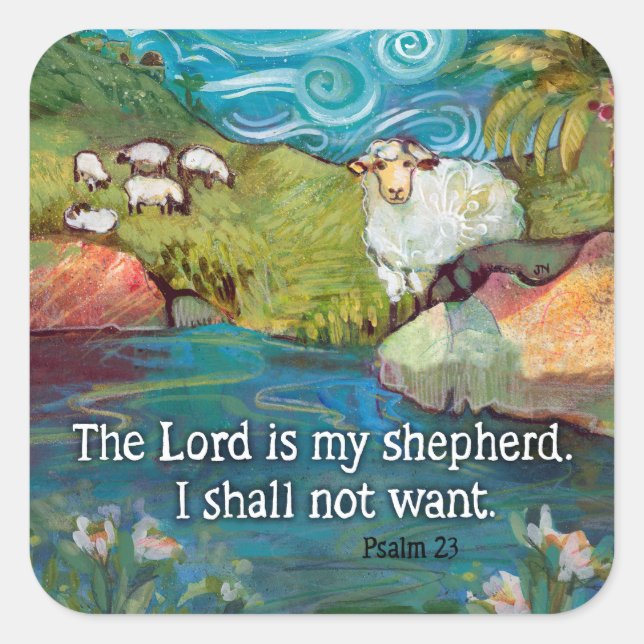 Psalm 23, Lord is my Shepherd sticker (Front)