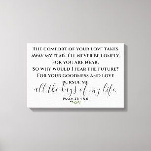 Psalm 23 Modern Scripture Canvas Print