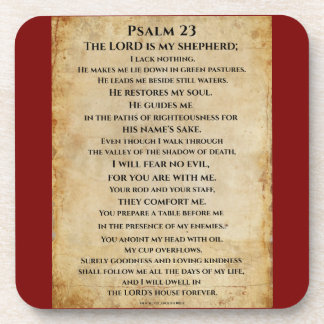 Psalm 23  { NHEB version.} Beverage Coaster