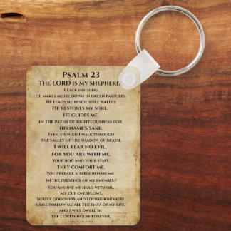 Psalm 23  { NHEB version.} Keychain