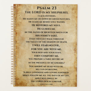 Psalm 23 { NHEB version.} Planner