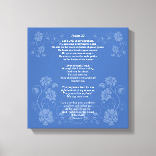 Psalm 23 NIRV, Canvas Print