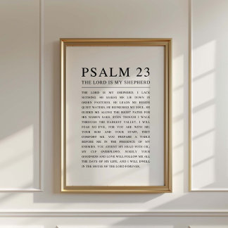 Psalm 23 NKJV Bible The Lord is My Shepherd Poster