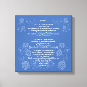Psalm 23 NKJV, Canvas Print