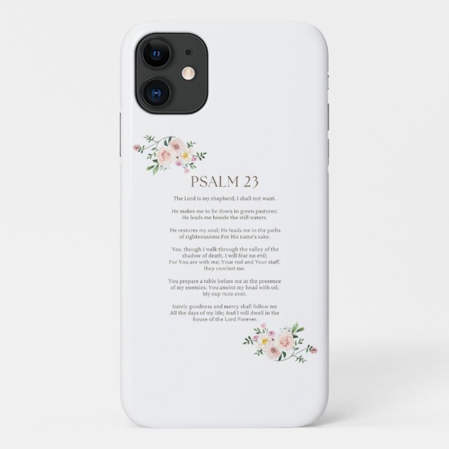 Psalm 23 NKJV The Lord is My Shepherd Case-Mate iPhone Case (Back)