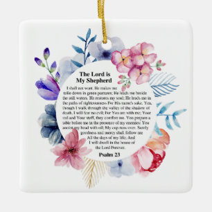 Psalm 23 NKJV The Lord is My Shepherd Ceramic Ornament