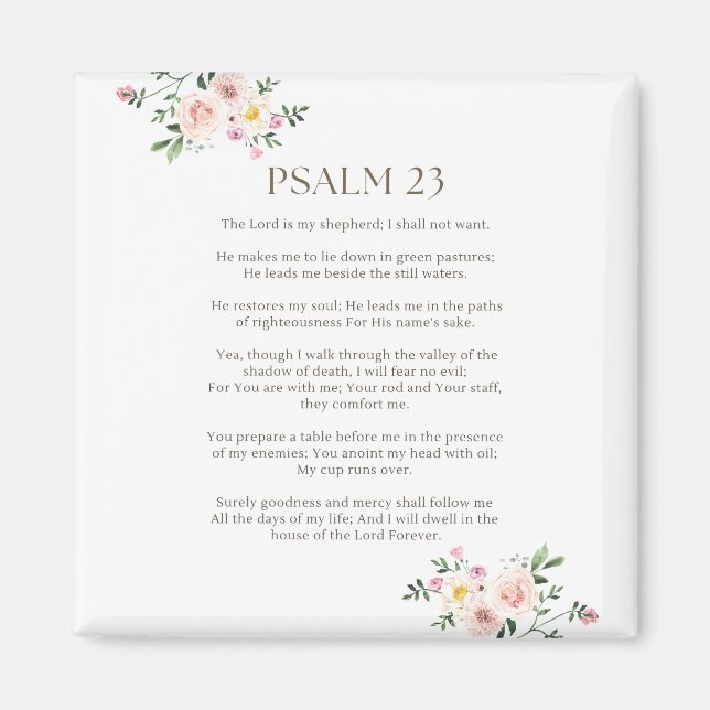 Psalm 23 NKJV The Lord is My Shepherd Magnet (Front)