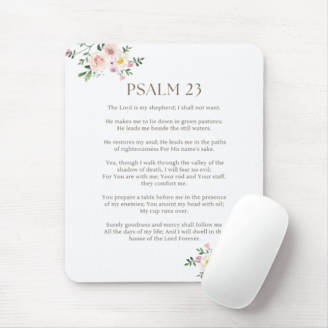 Psalm 23 NKJV The Lord is My Shepherd Mouse Pad (With Mouse)