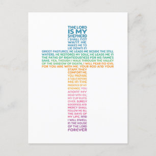 Psalm 23 NKJV The Lord is My Shepherd Postcard