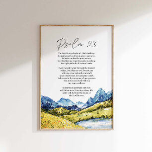 Psalm 23 NKJV The Lord is my shepherd Poster