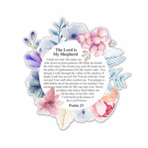 Psalm 23 NKJV The Lord is My Shepherd Sticker