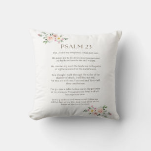 Psalm 23 NKJV The Lord is My Shepherd Throw Pillow