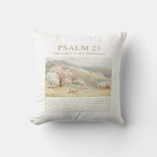 Psalm 23 NKJV The Lord is My Shepherd Throw Pillow
