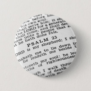Psalm 23 pinback button